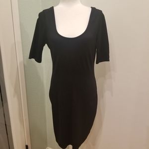 Massimo Black Body Hugging Dress